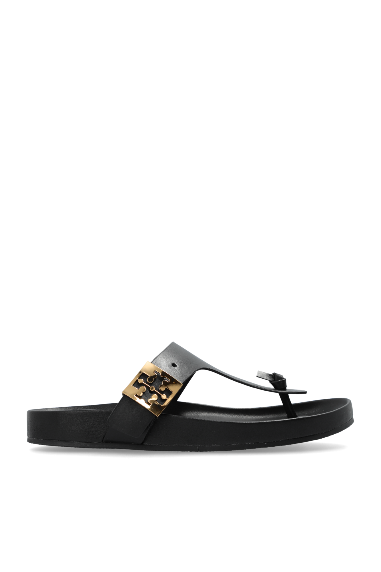 サンダル・ミュール TORY BURCH Black Leather Slippers Leather flip flops Tory Burch Black size 8 US in Leather